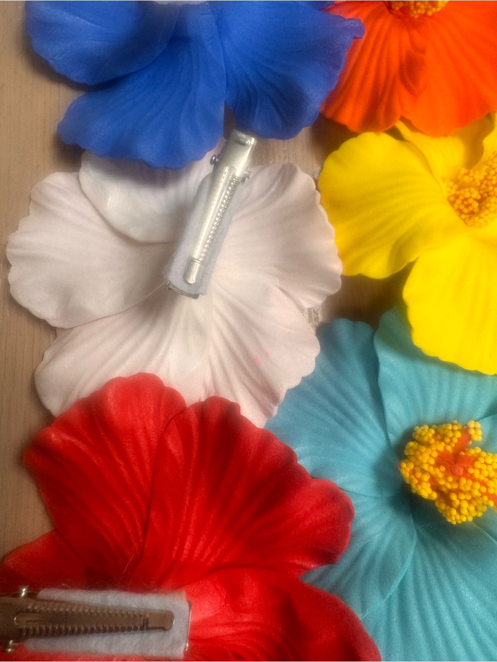 Colorful Floral Hair Clips - Multicolor Party Accessories